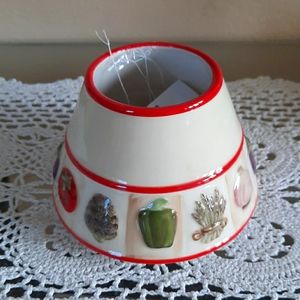 Decorative ceramic candle shade